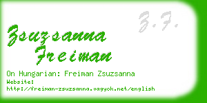 zsuzsanna freiman business card